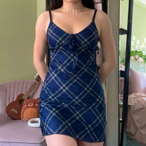 Plaid Mini Dress - Picture 1 of 4